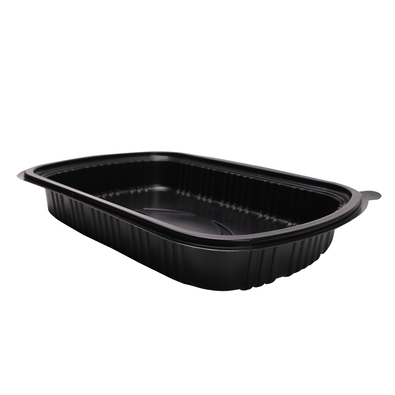 BOPS cover black oval fast food box